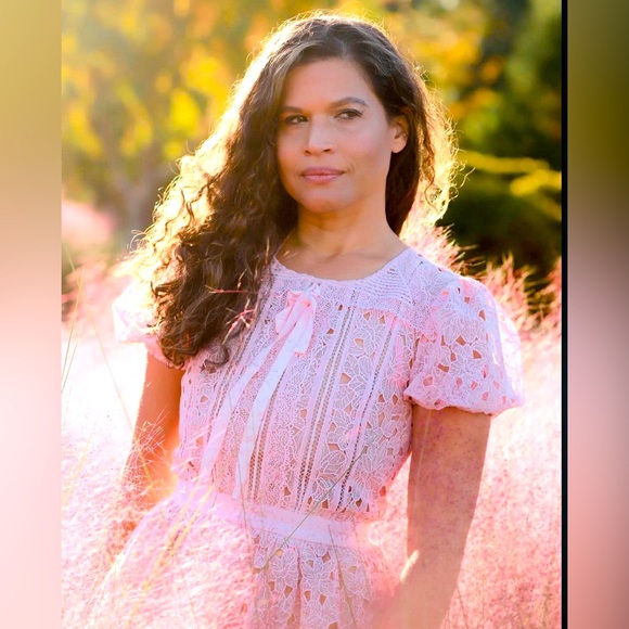 Authentic Self Portrait Pink Guipure  dress - Picture 5 of 5